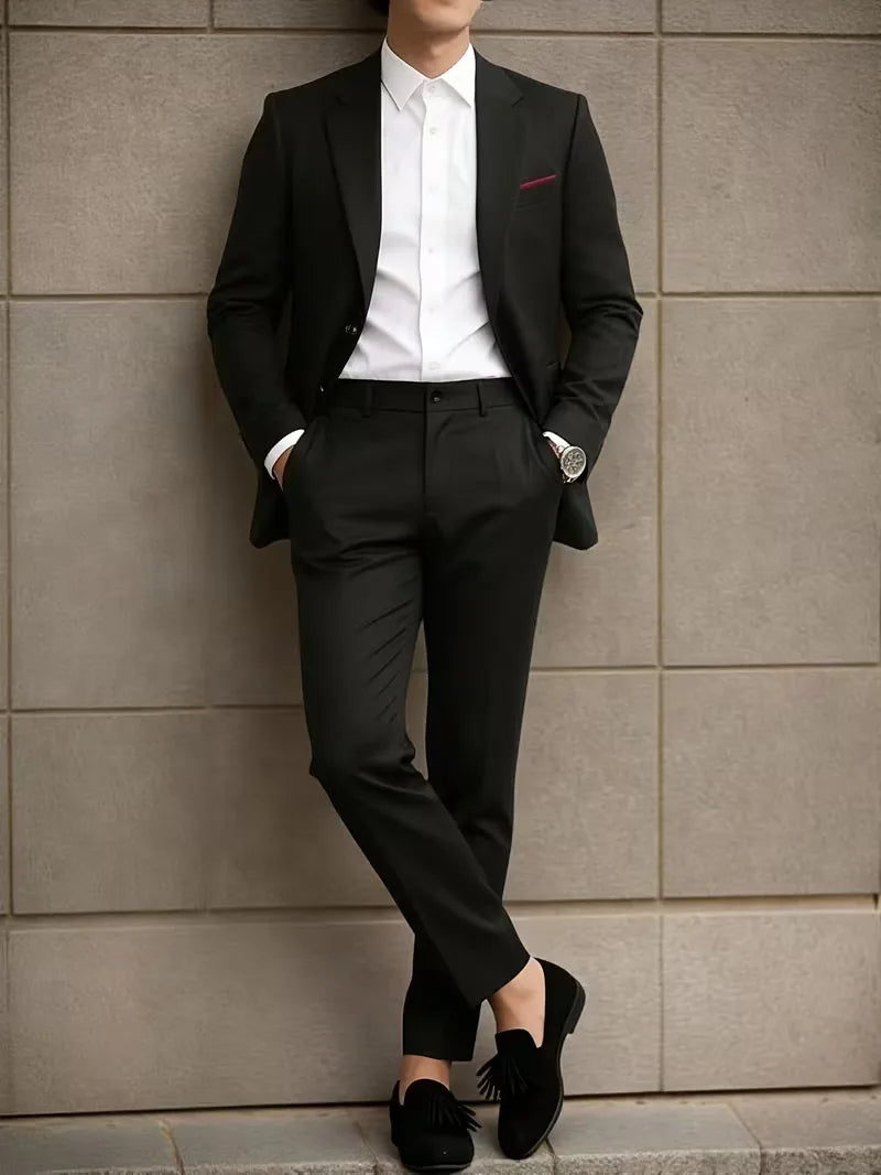 Slim Fit Suit Set for Men