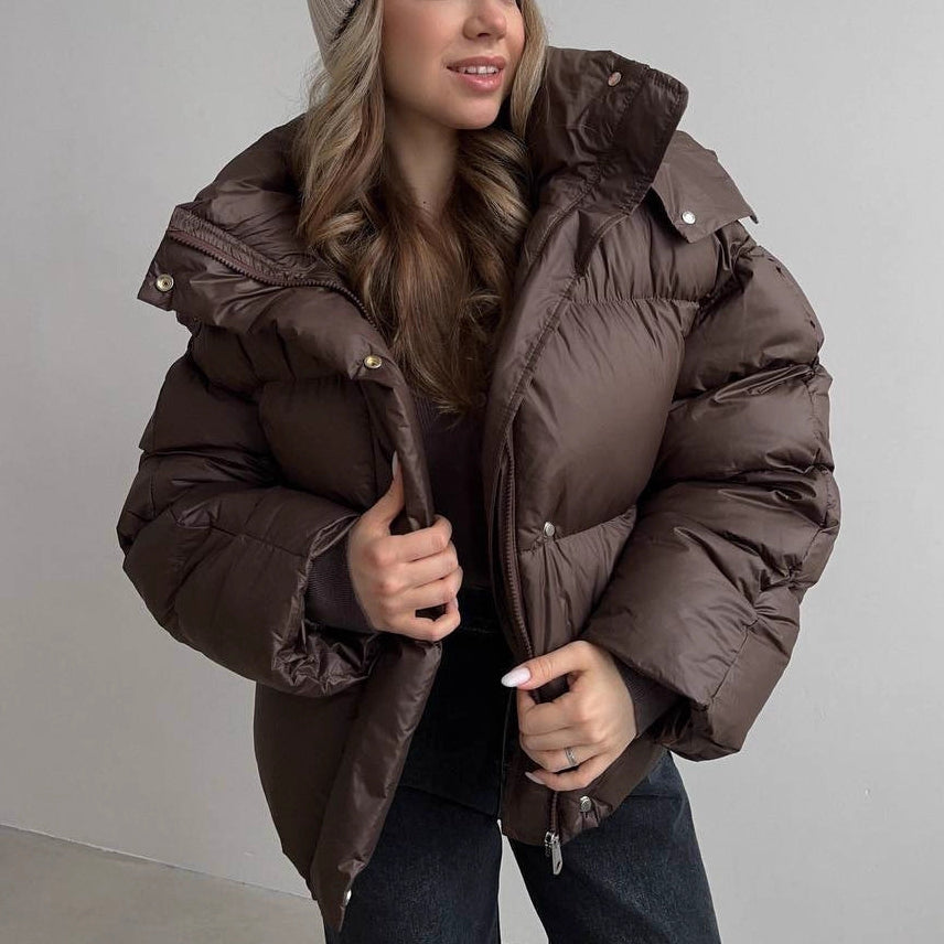 Oversized Hooded Puffer Jacket for Women