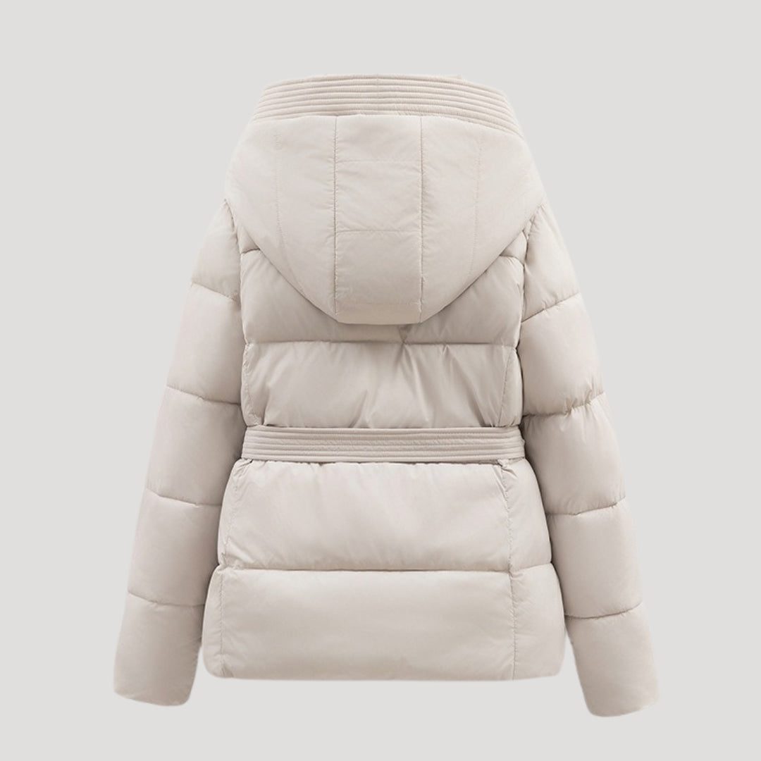 Belted Hooded Puffer Jacket for Women - View 5