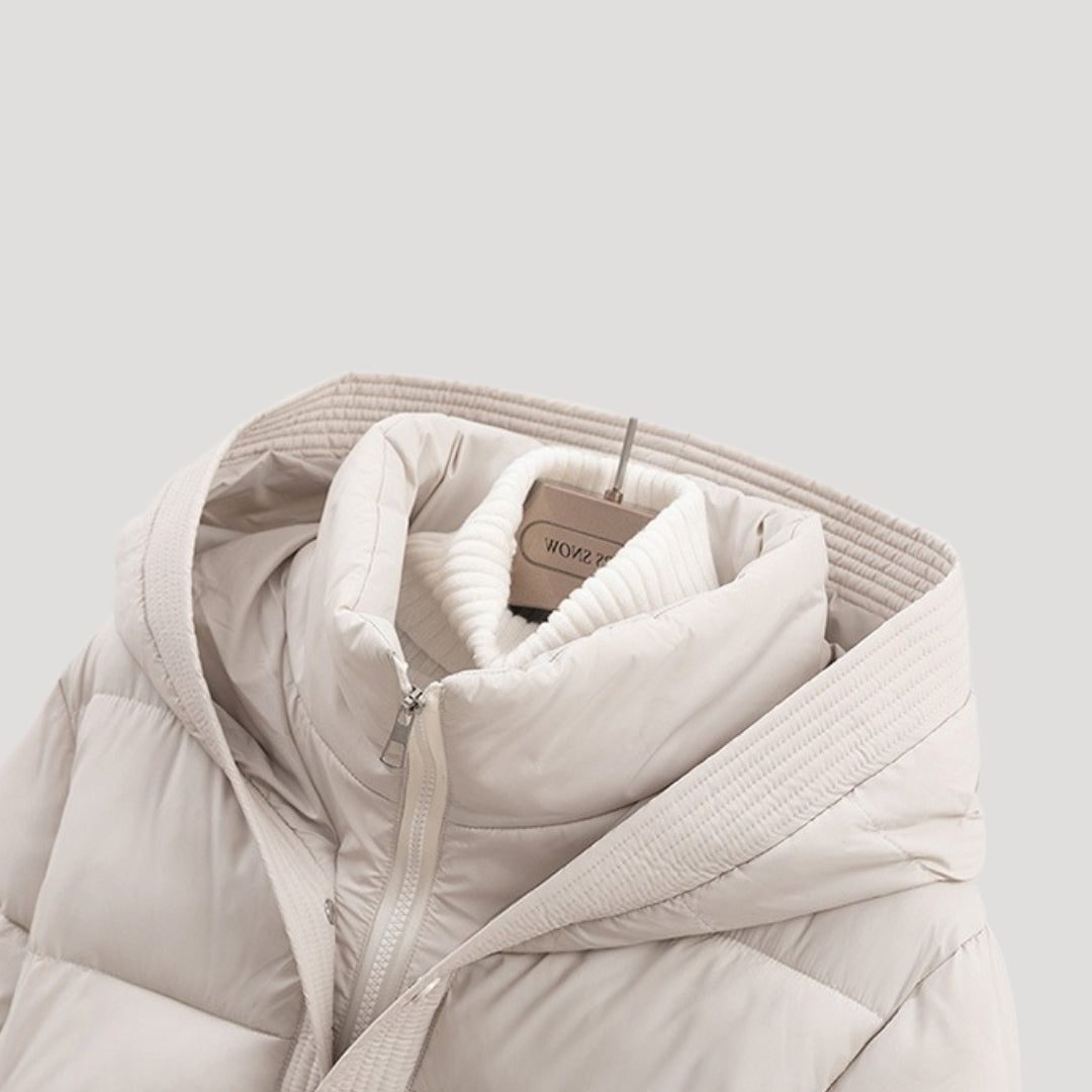 Belted Hooded Puffer Jacket for Women - View 6
