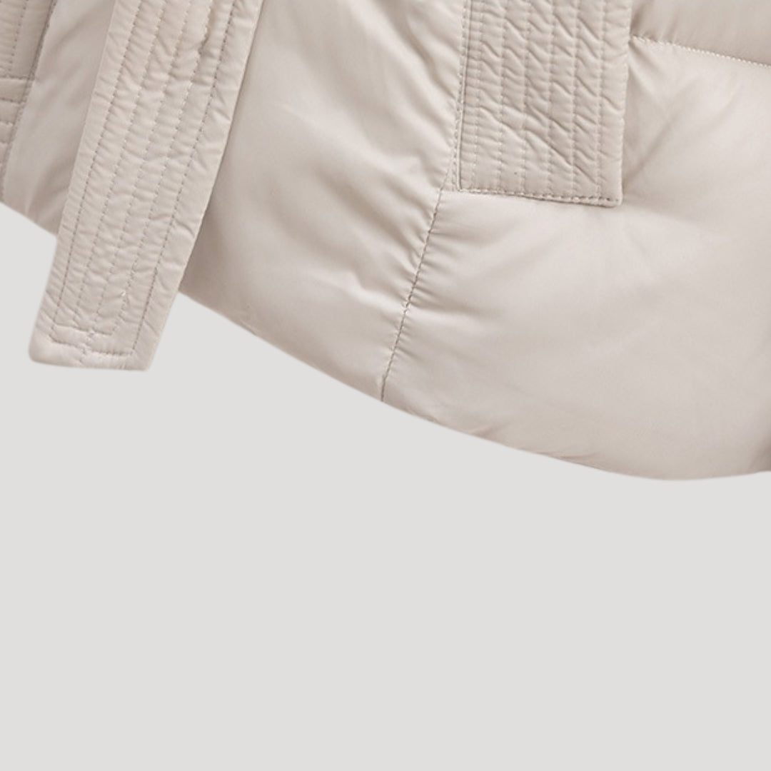 Belted Hooded Puffer Jacket for Women - View 7
