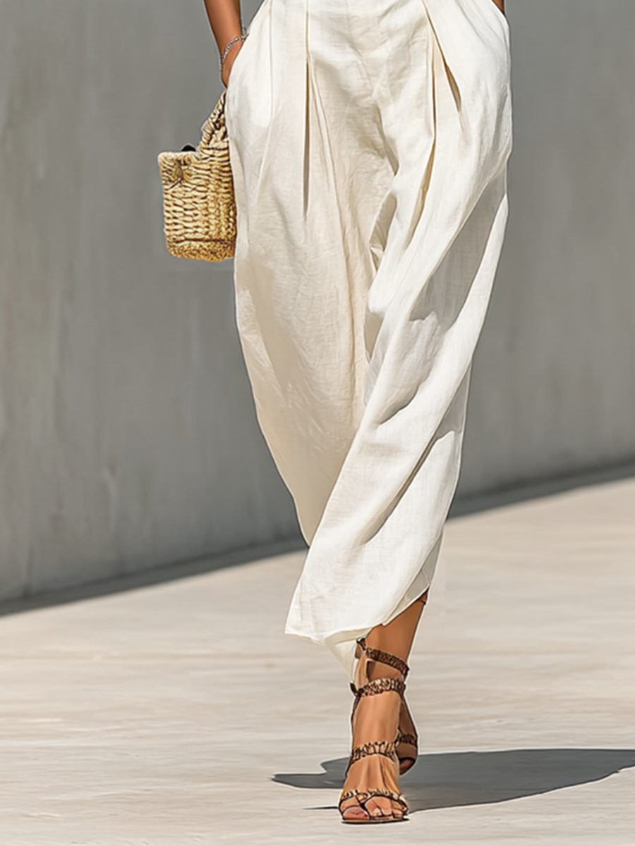 Belted Lapel Maxi Dress for Women - View 4