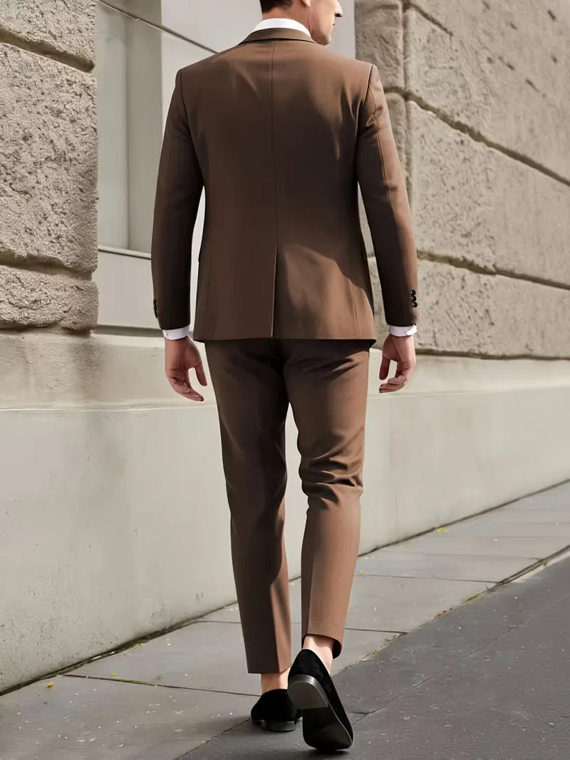 Slim Fit Suit Set for Men
