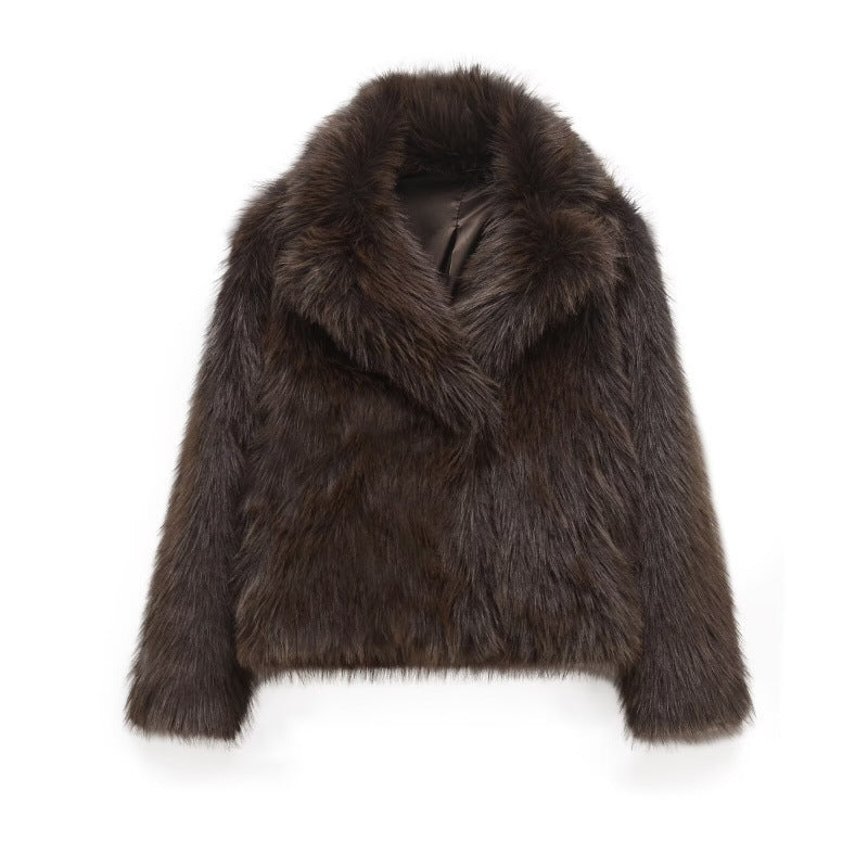 Elegant Faux Fur Winter Coat for Women