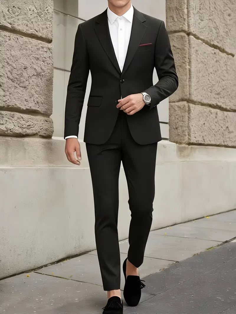 Slim Fit Suit Set for Men