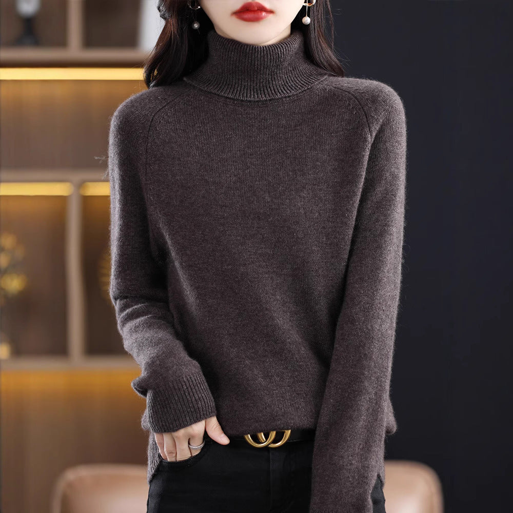 Knit Roll Neck Long Sleeve Jumper for Women