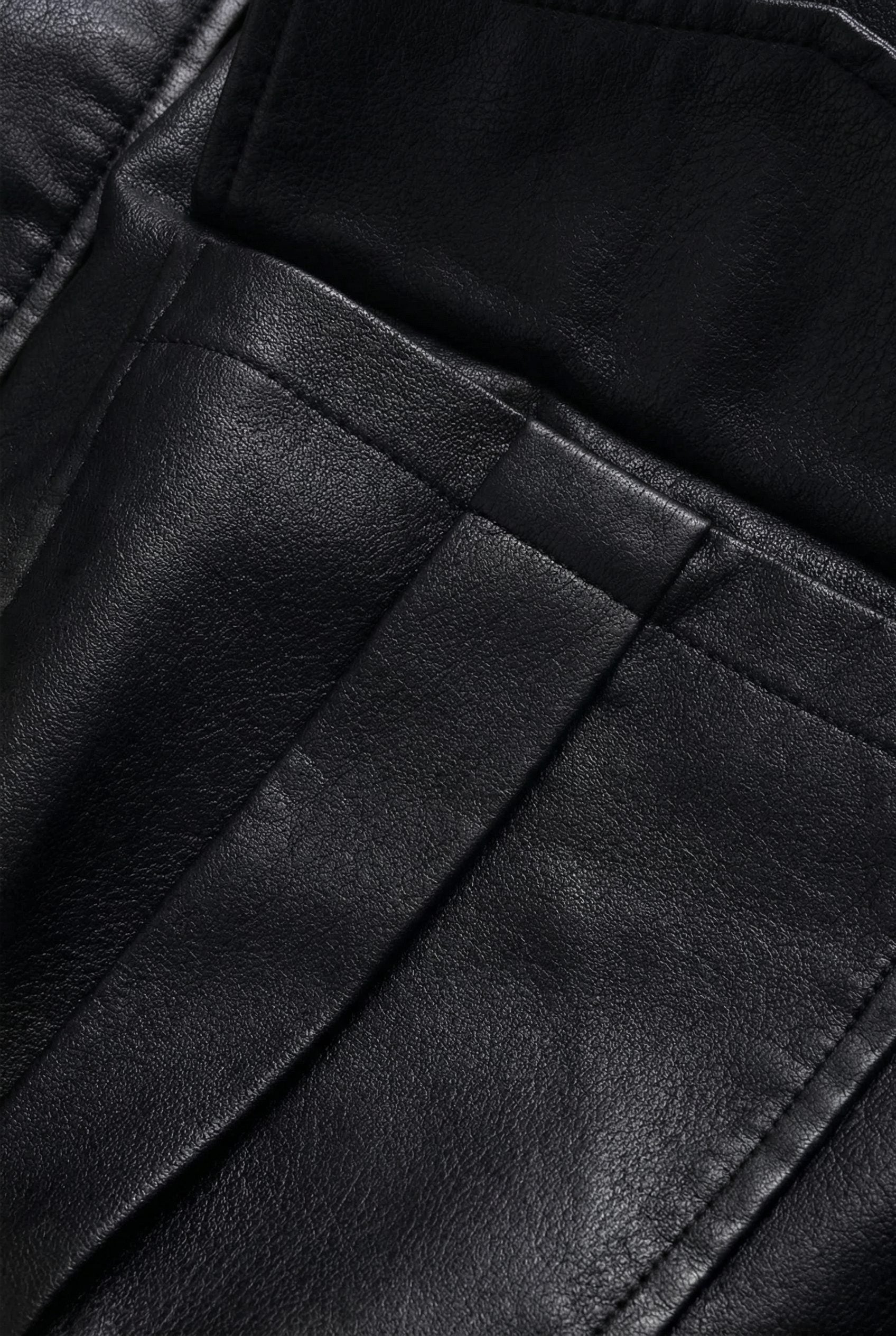 Collared Faux Leather Jacket for Women - View 6