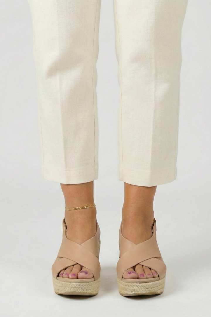 Slingback Wedge Sandals with Cross Straps for Women