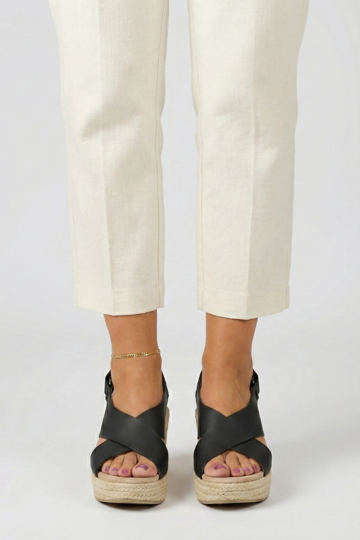 Slingback Wedge Sandals with Cross Straps for Women