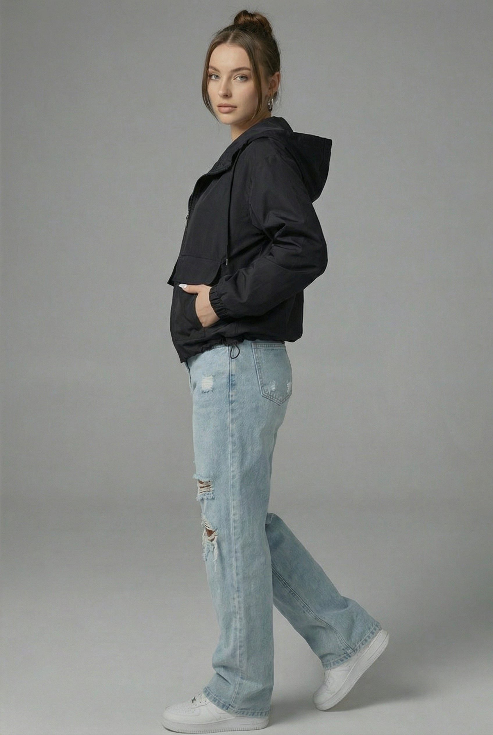 Cropped Hooded Jacket for Women - View 8