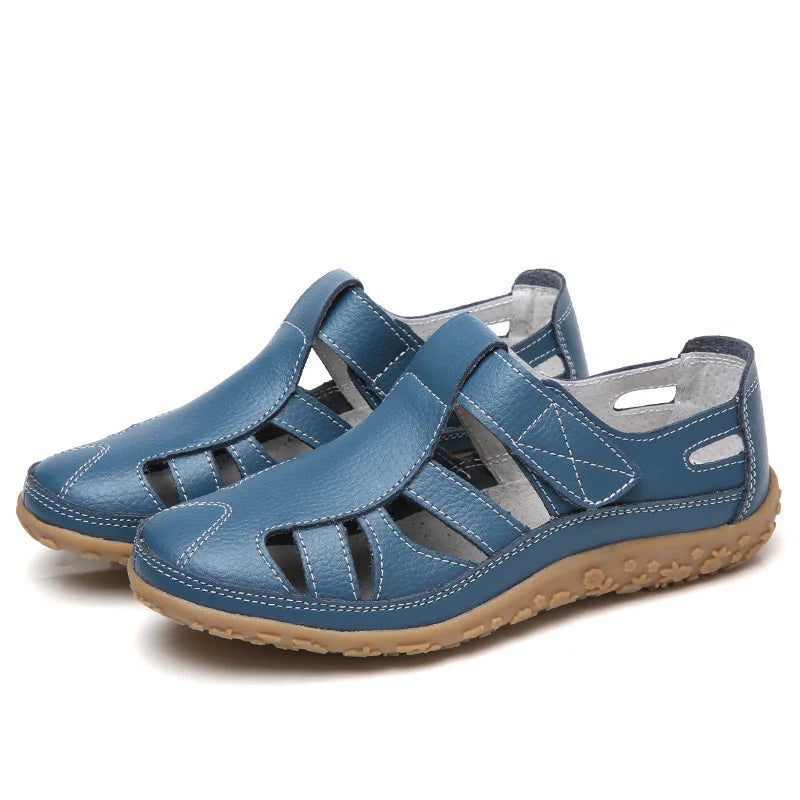 Closed Toe Sandals with Cutouts for Women