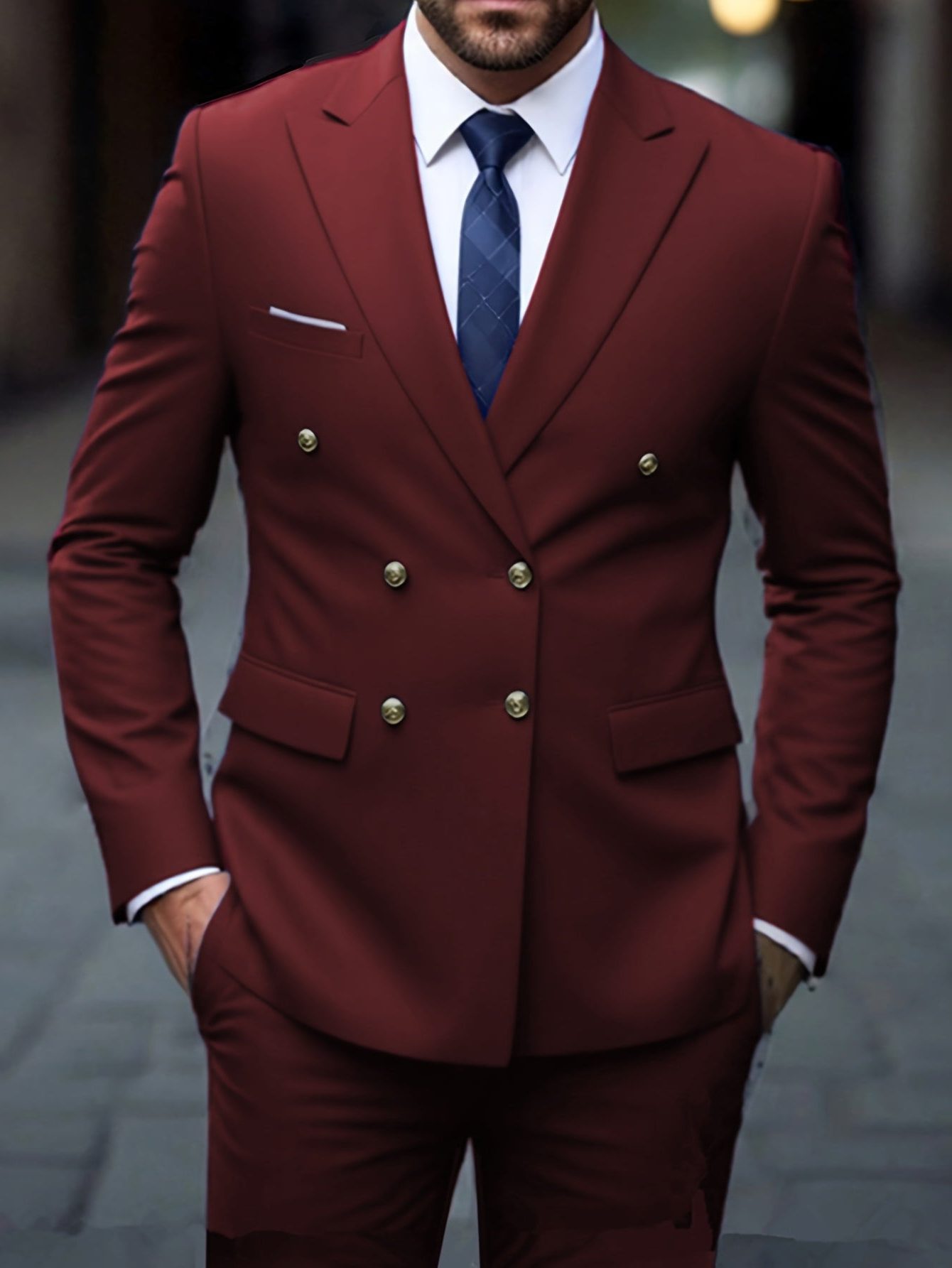 Double-Breasted Suit for Men