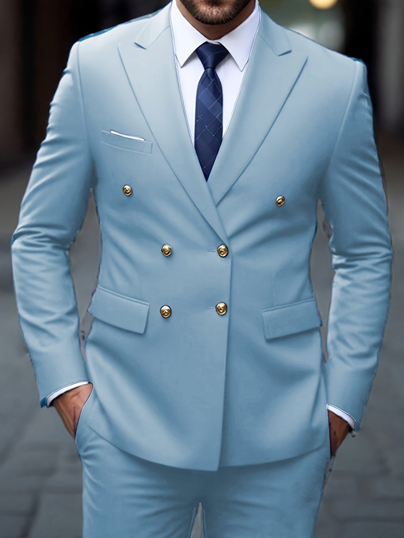 Double-Breasted Suit for Men - View 8