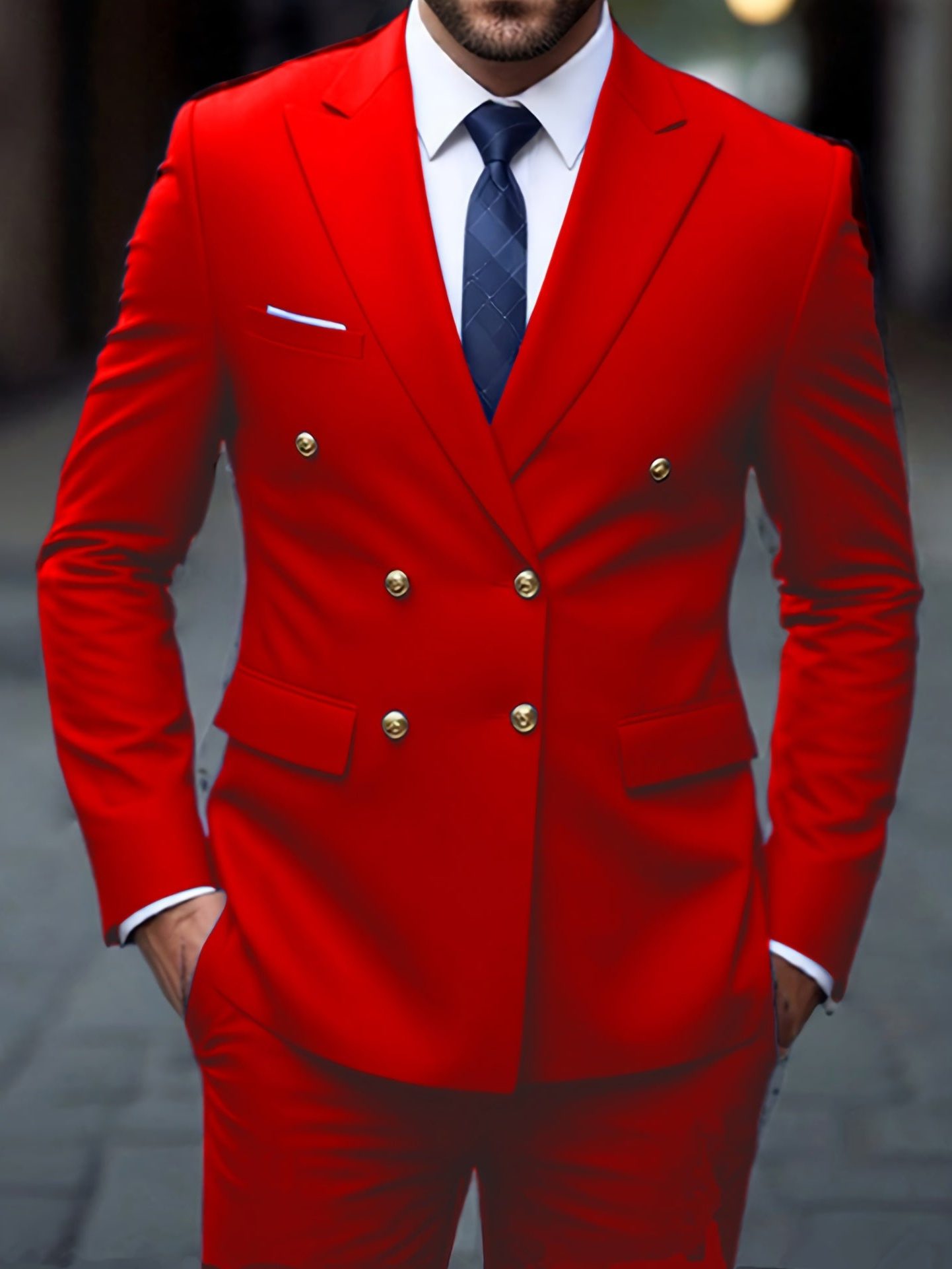 Double-Breasted Suit for Men - View 9