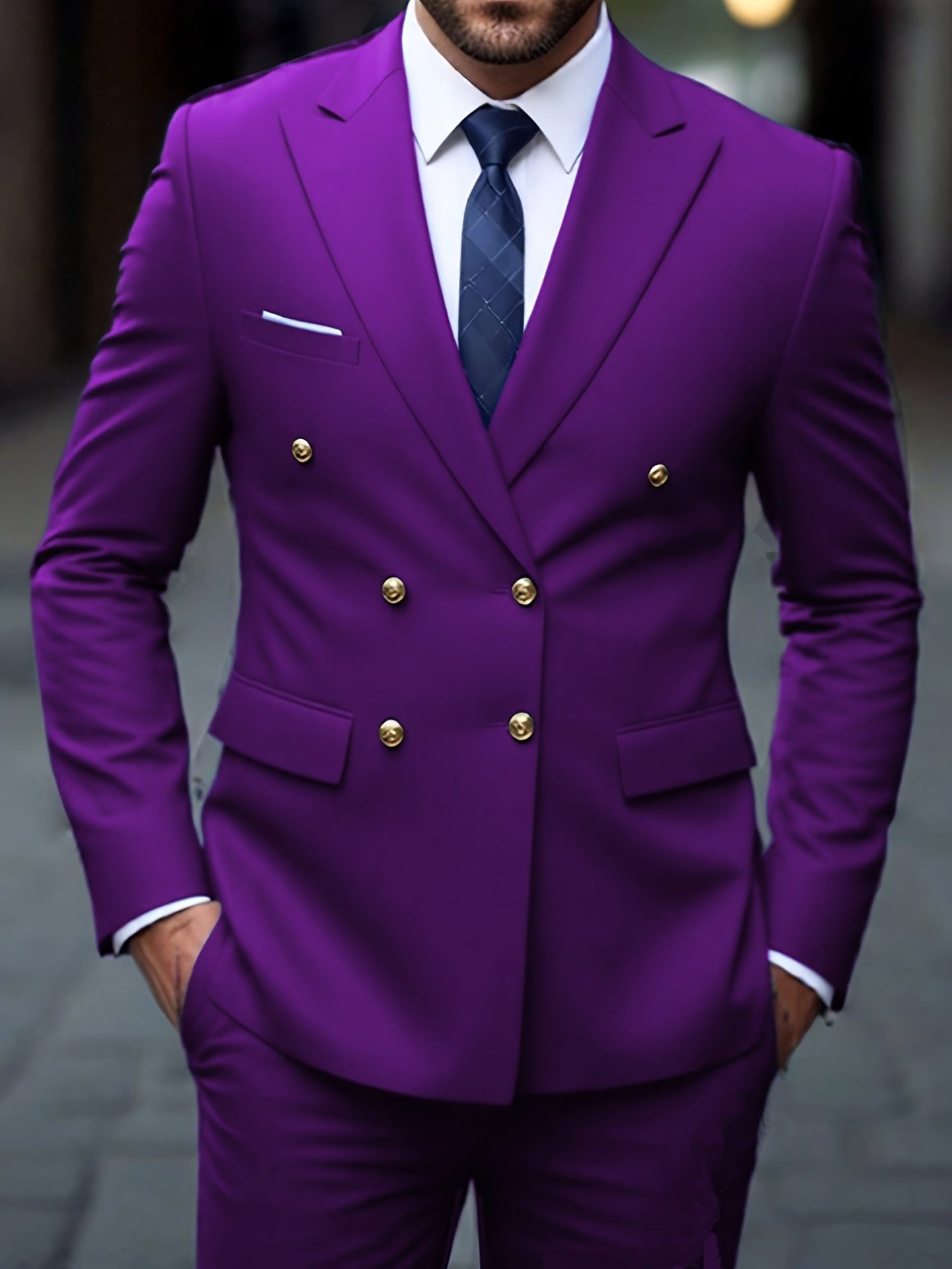 Double-Breasted Suit for Men - View 10