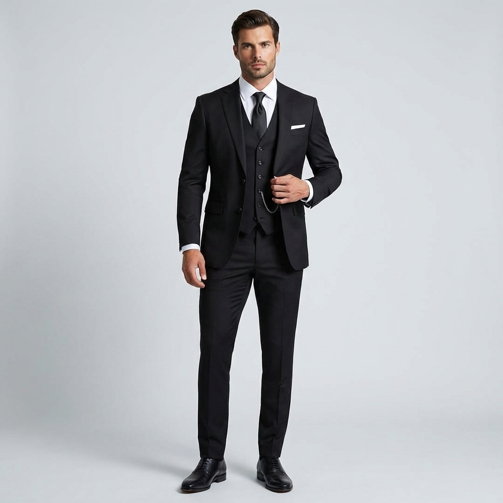 Three-Piece Slim Fit Suit for Men