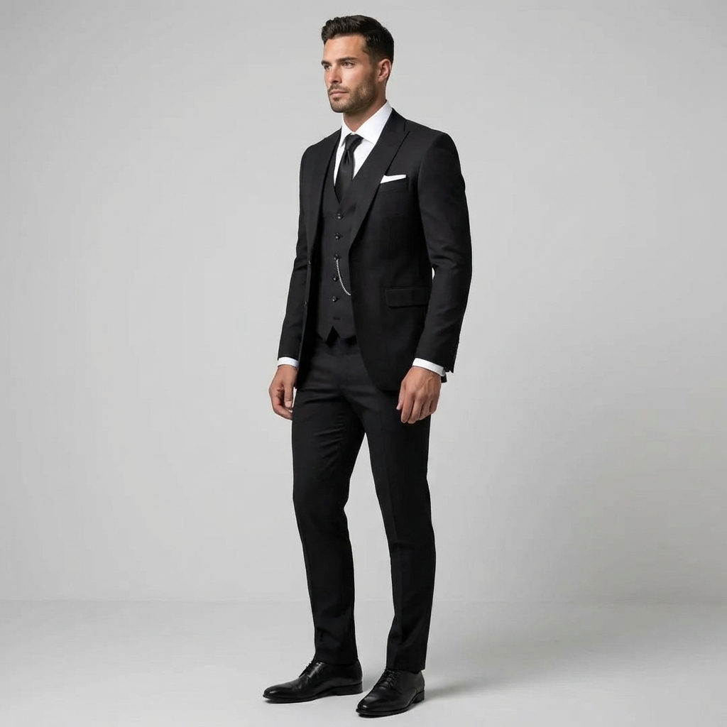 Three-Piece Slim Fit Suit for Men