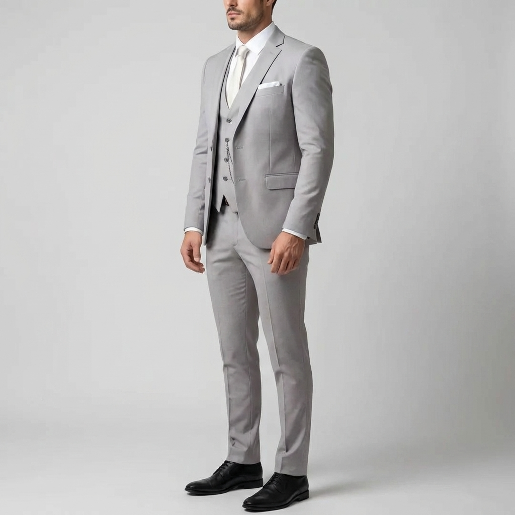 Three-Piece Slim Fit Suit for Men