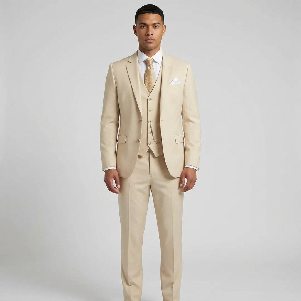 Three-Piece Slim Fit Suit for Men