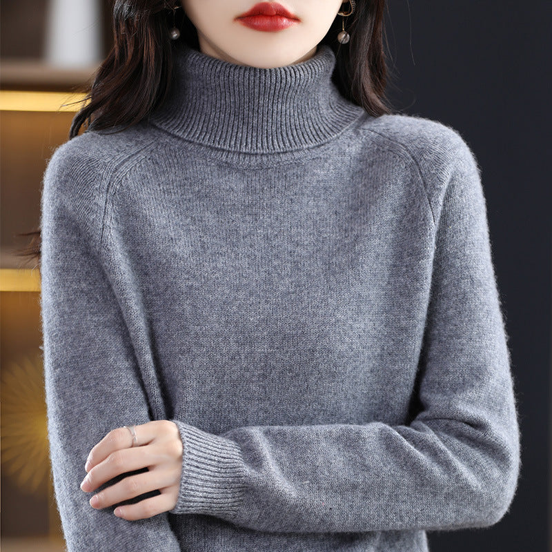 Knit Roll Neck Long Sleeve Jumper for Women