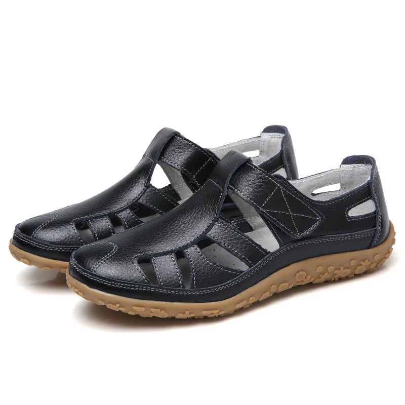 Closed Toe Sandals with Cutouts for Women