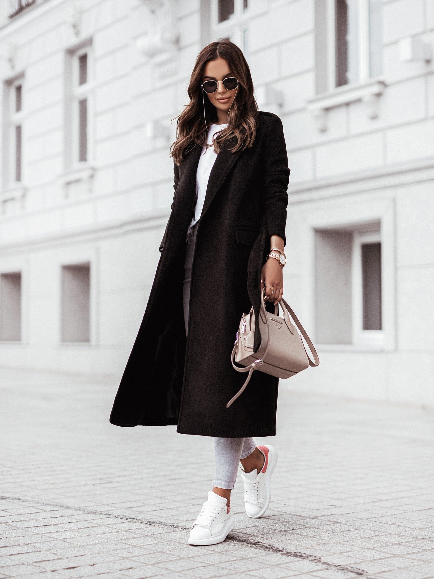 Stylish Belted Overcoat for Women
