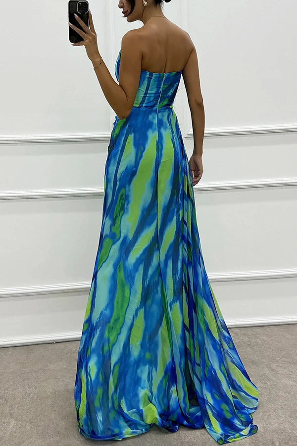 One-Shoulder Split Maxi Dress Wedding Guest for Women