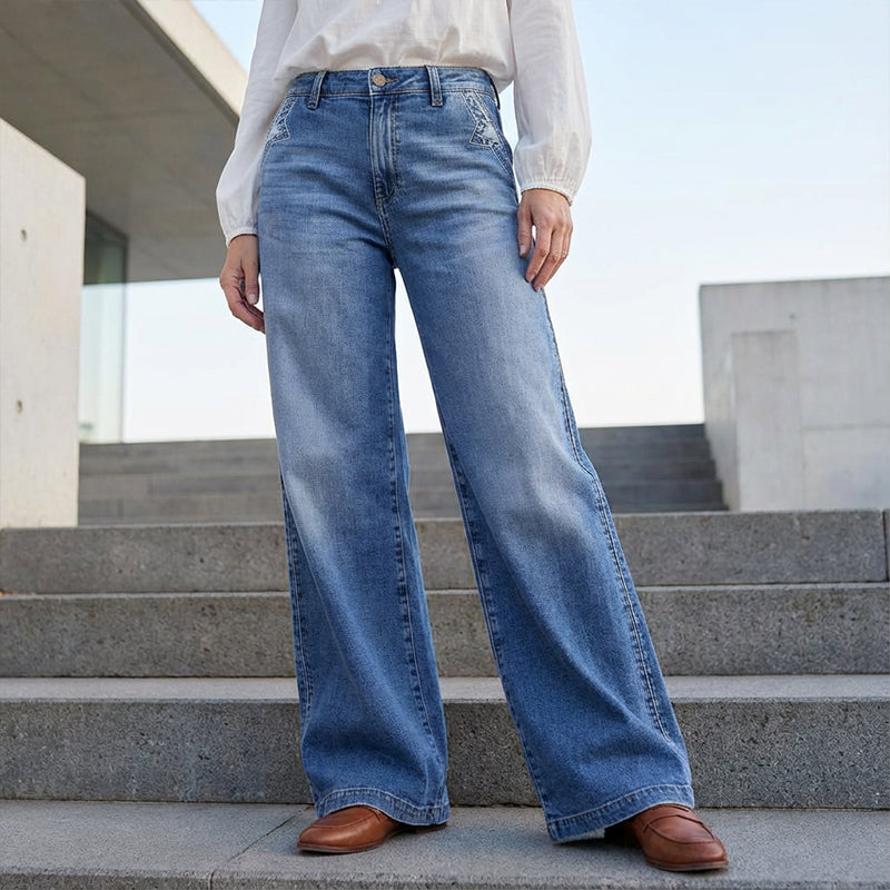 High-Waist Wide-Leg Jeans for Women