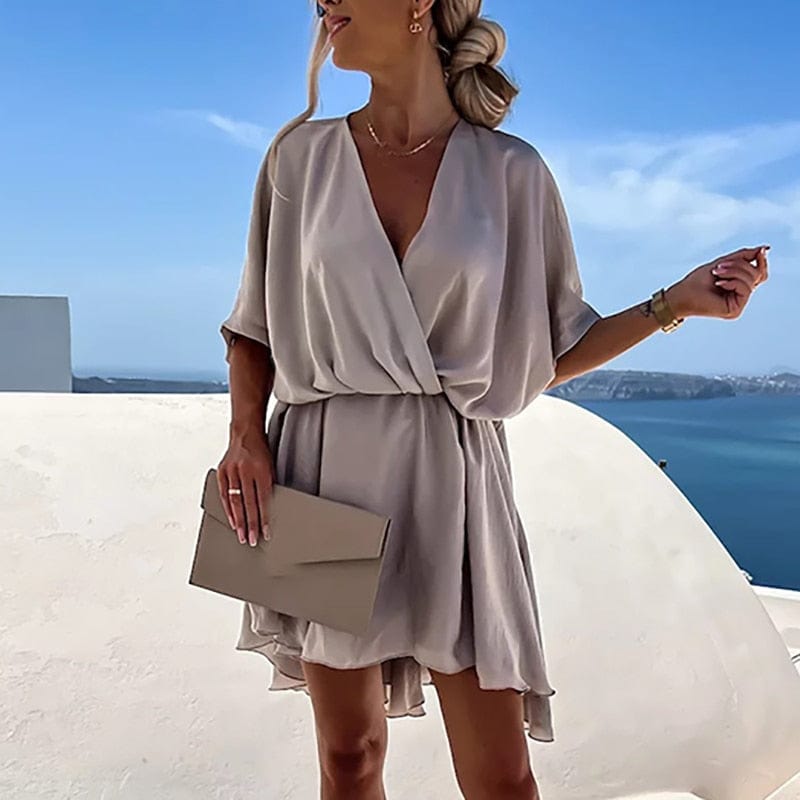 Wrap V-Neck Ibiza Dress for Women