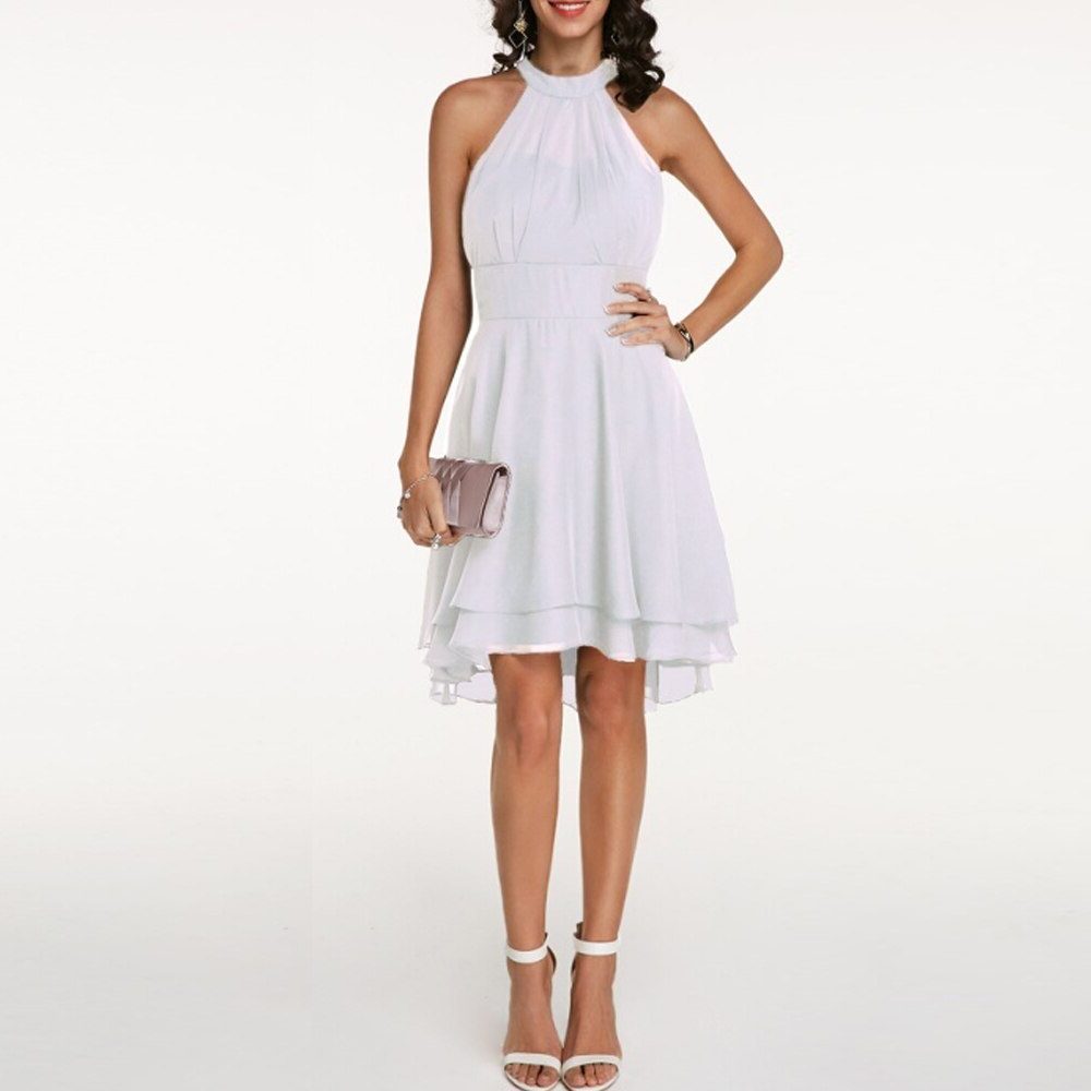 Halter Neck A-Line Knee-Length Dress for Women - View 6
