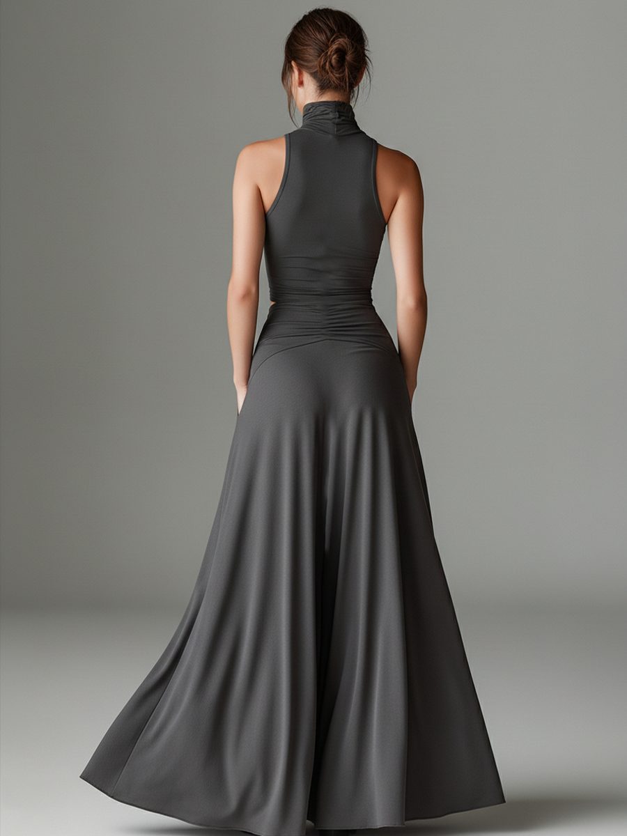 Halterneck Cutout Maxi Dress for Women - View 6