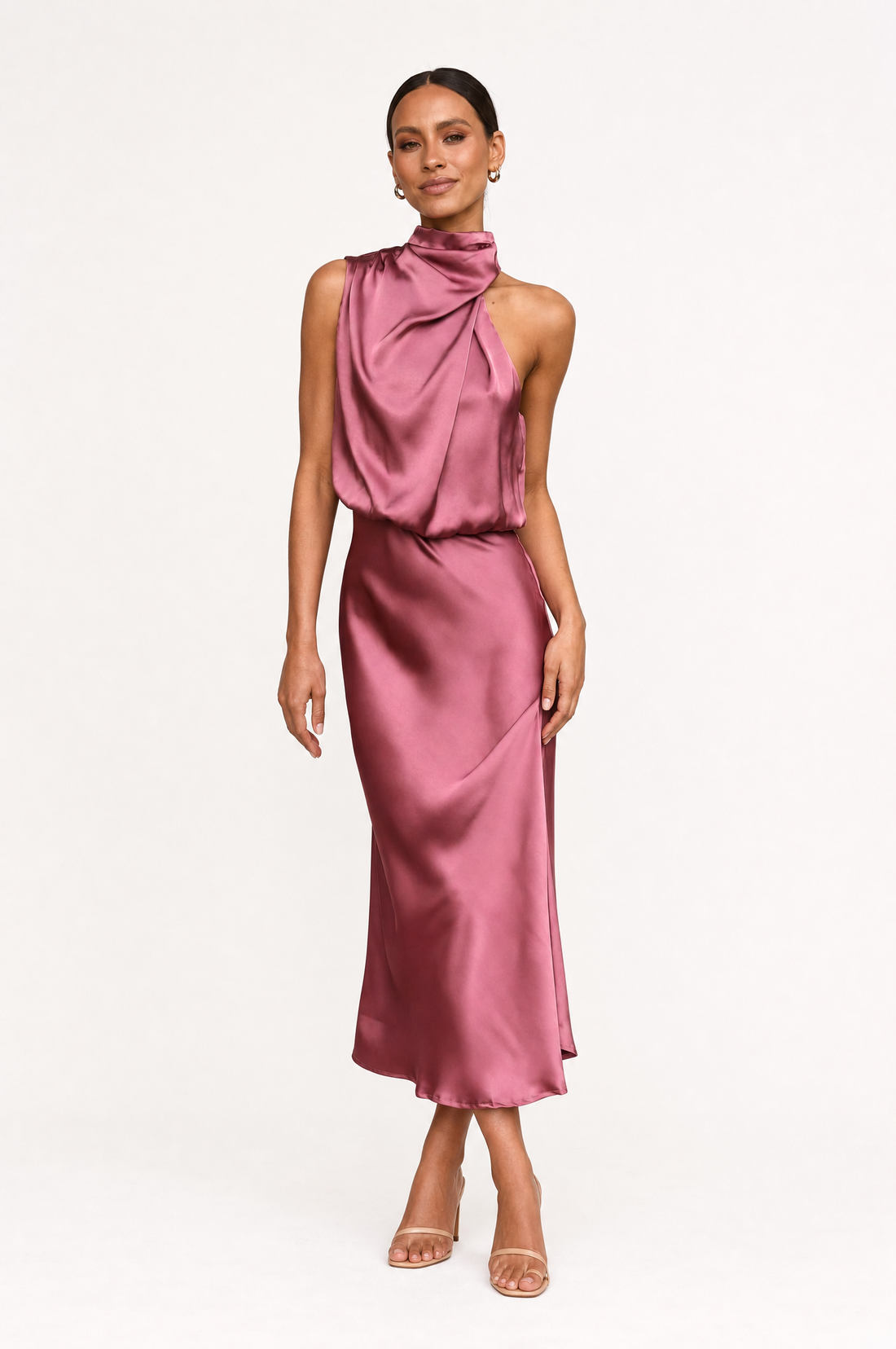 High Neck Sleeveless Midi Ibiza Dress for Women