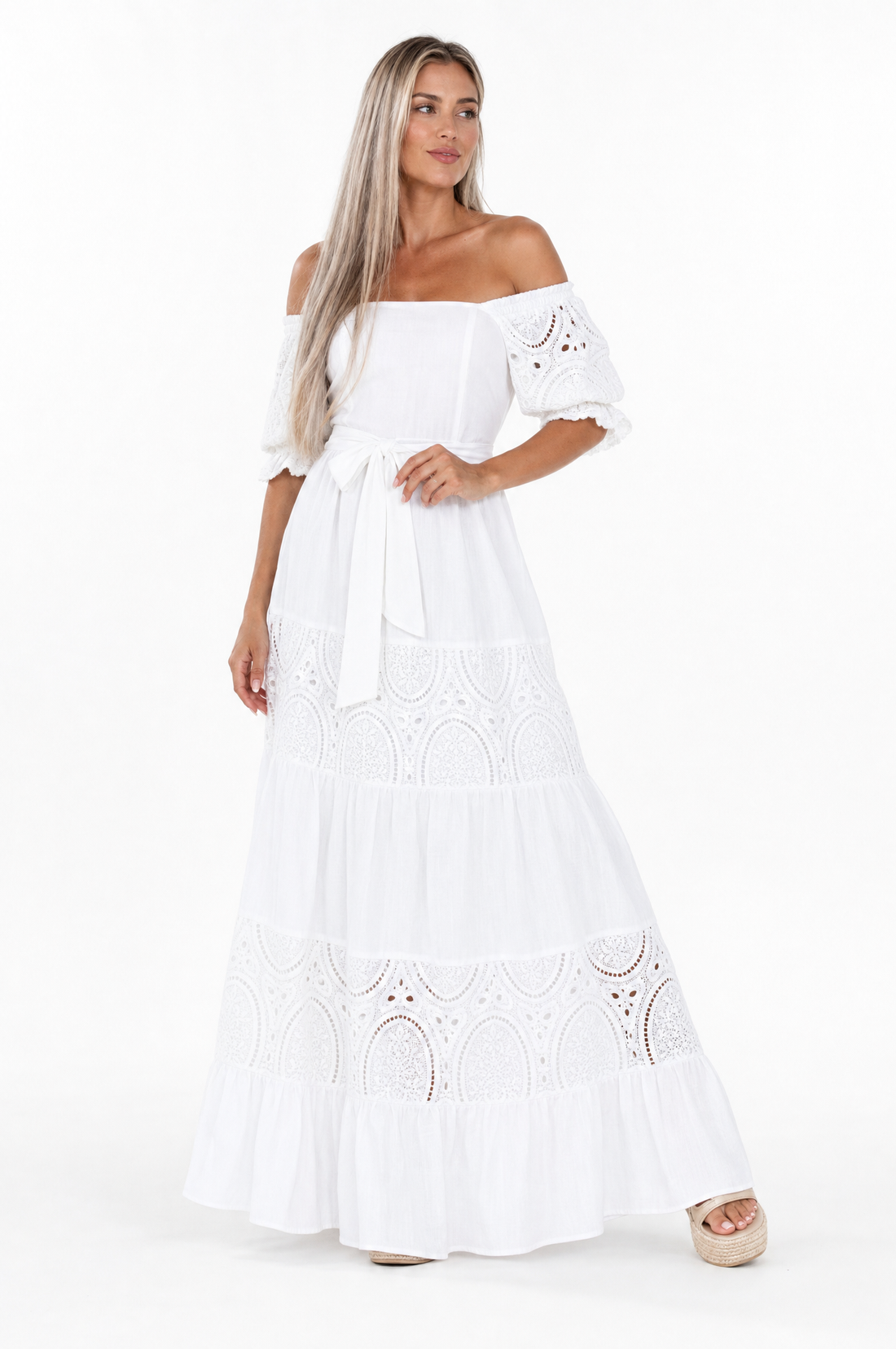 Off-Shoulder Maxi Ibiza Dress for Women