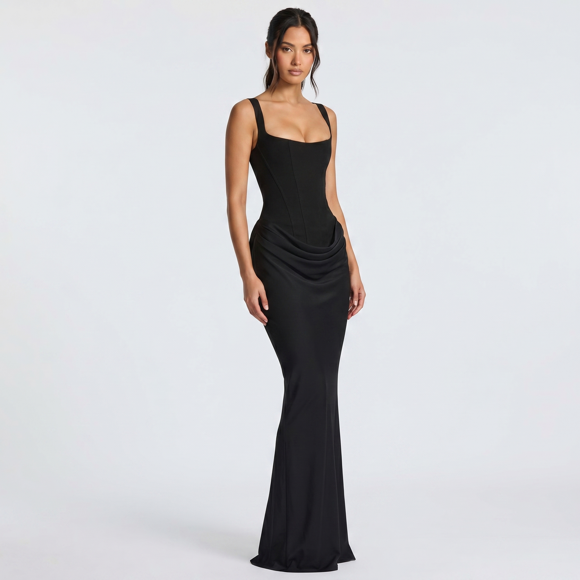 Sleeveless Corset Mermaid Maxi Gown for Women