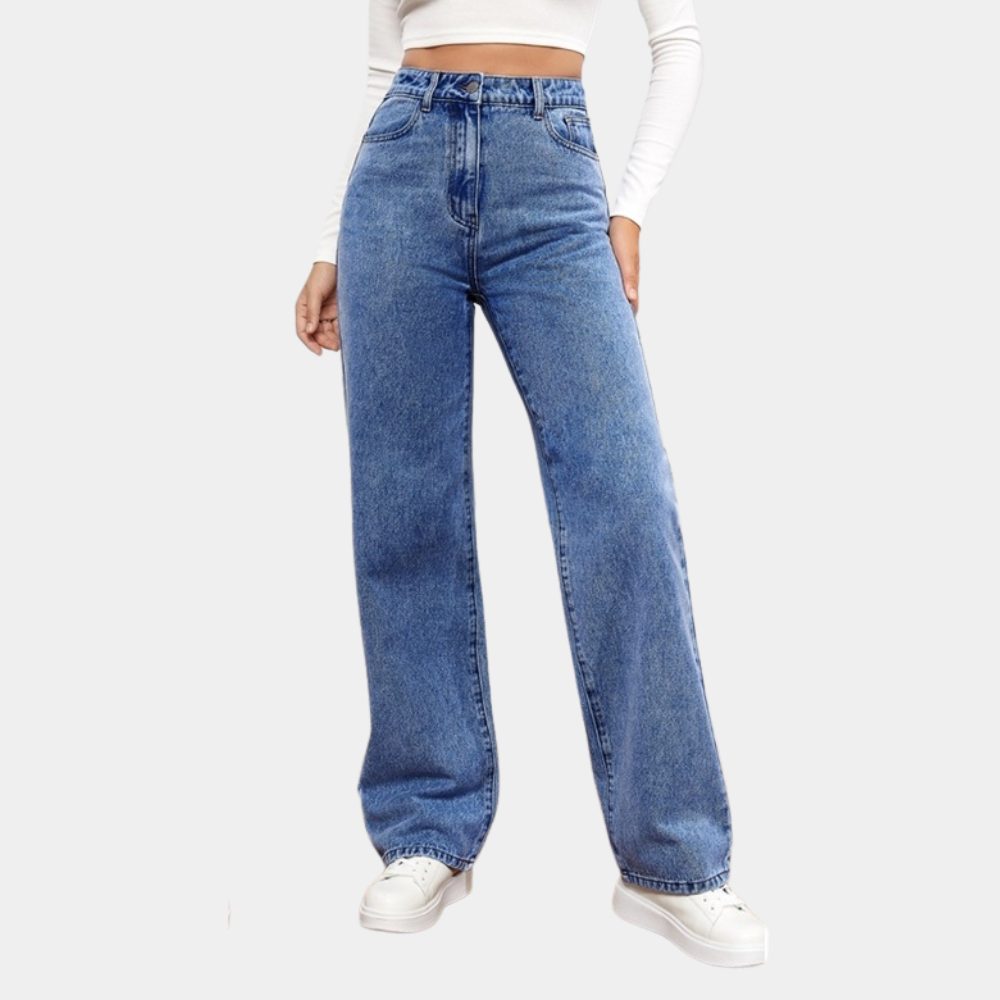 High Waist Straight Leg Jeans for Women - View 8