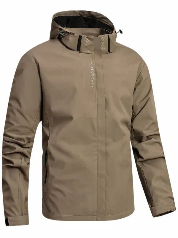 Hooded Zip-Up Rain Jacket for Men - View 11