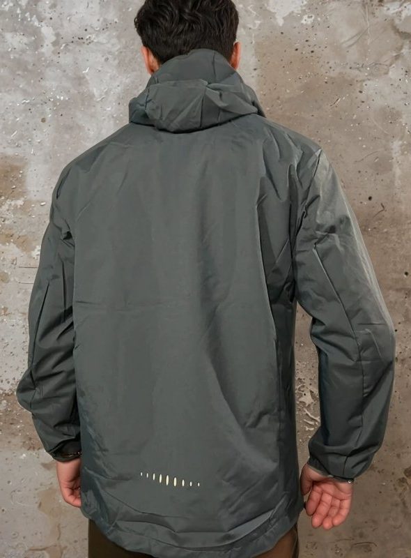 Hooded Zip-Up Rain Jacket for Men - View 3