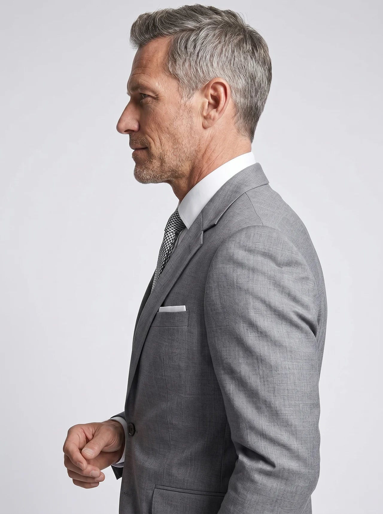 Slim Fit Single-Breasted Suit Set for Men