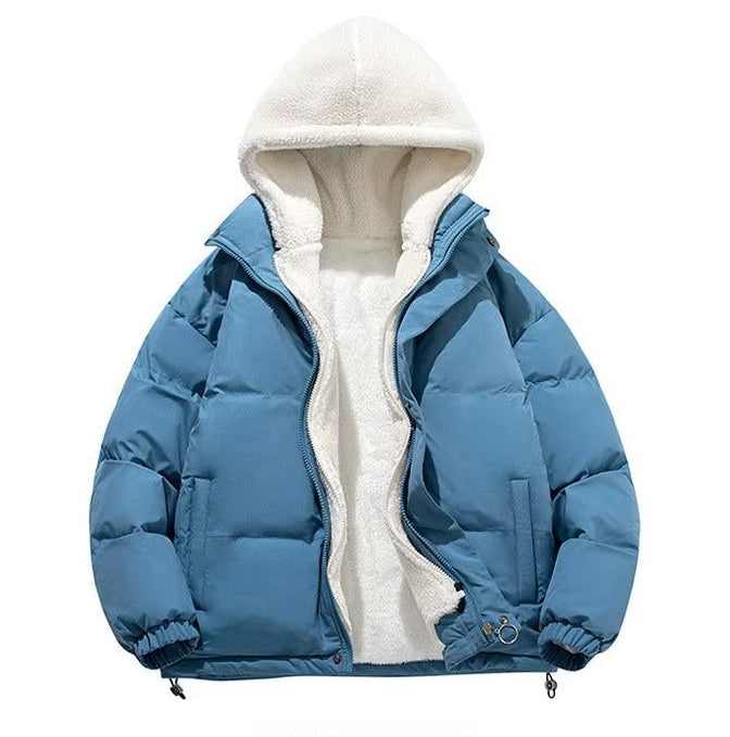 Hooded Sherpa Lined Puffer Jacket for Women