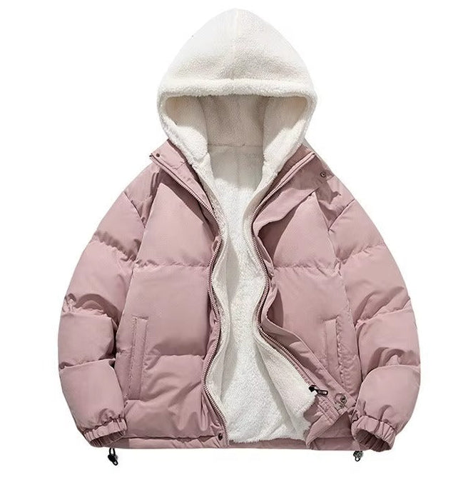 Hooded Sherpa Lined Puffer Jacket for Women
