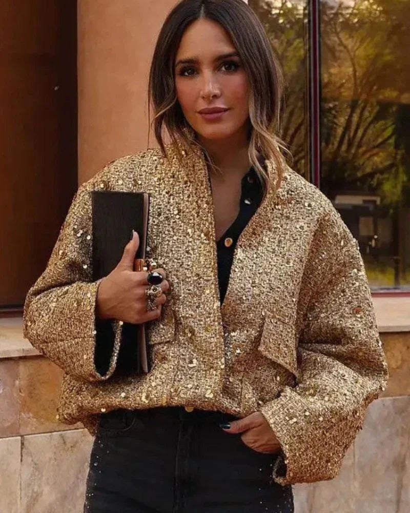 Glitter Tweed Jacket for Women