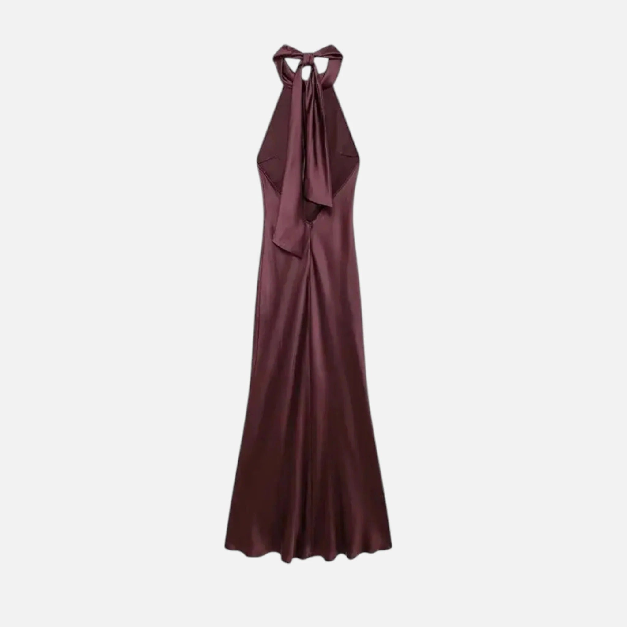 Satin Halter Neck Party Dress for Women