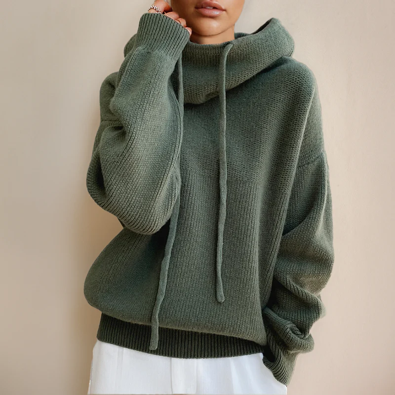 Knit Hooded Sweater for Women