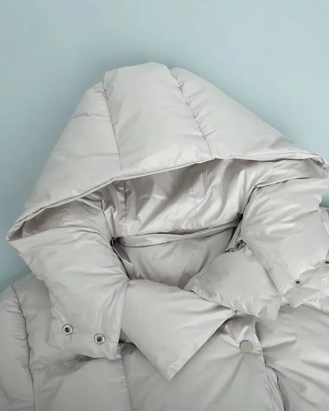 Padded Stand Collar Puffer Jacket for Women