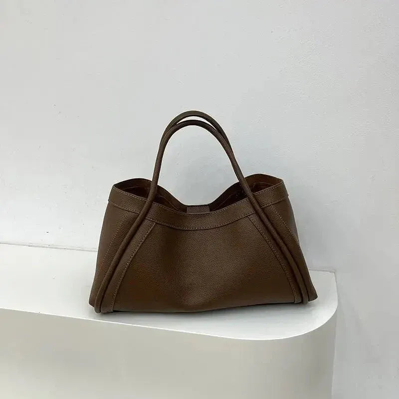 Faux Leather Slouchy Handle Bag for Women