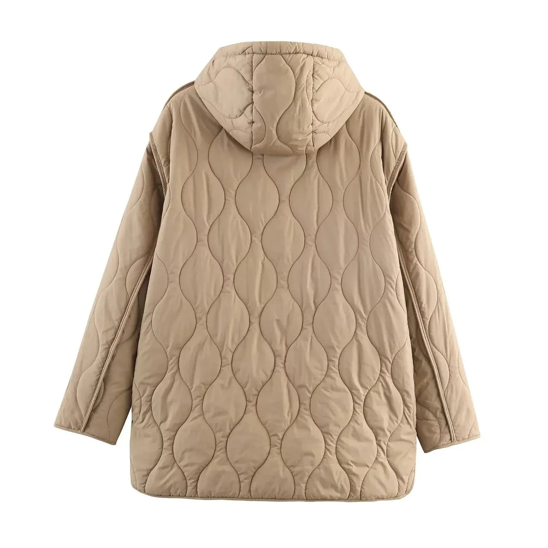 Oversized Hooded Quilted Jacket for Women