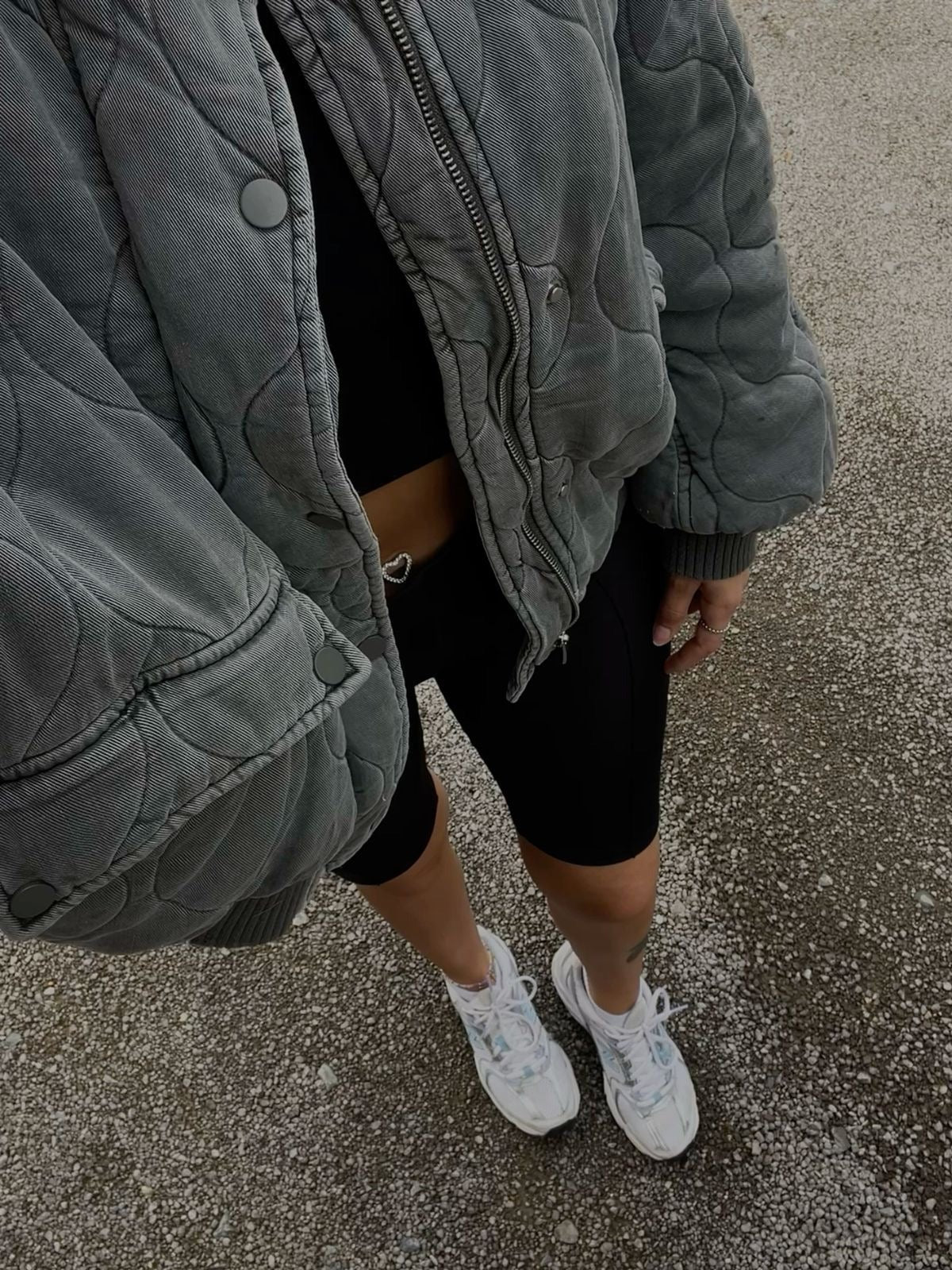 Quilted Oversized Bomber Jacket for Women