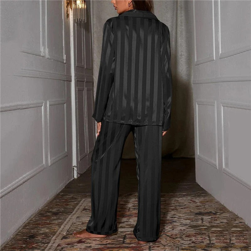 Satin Relaxed Fit Pajama Set for Women