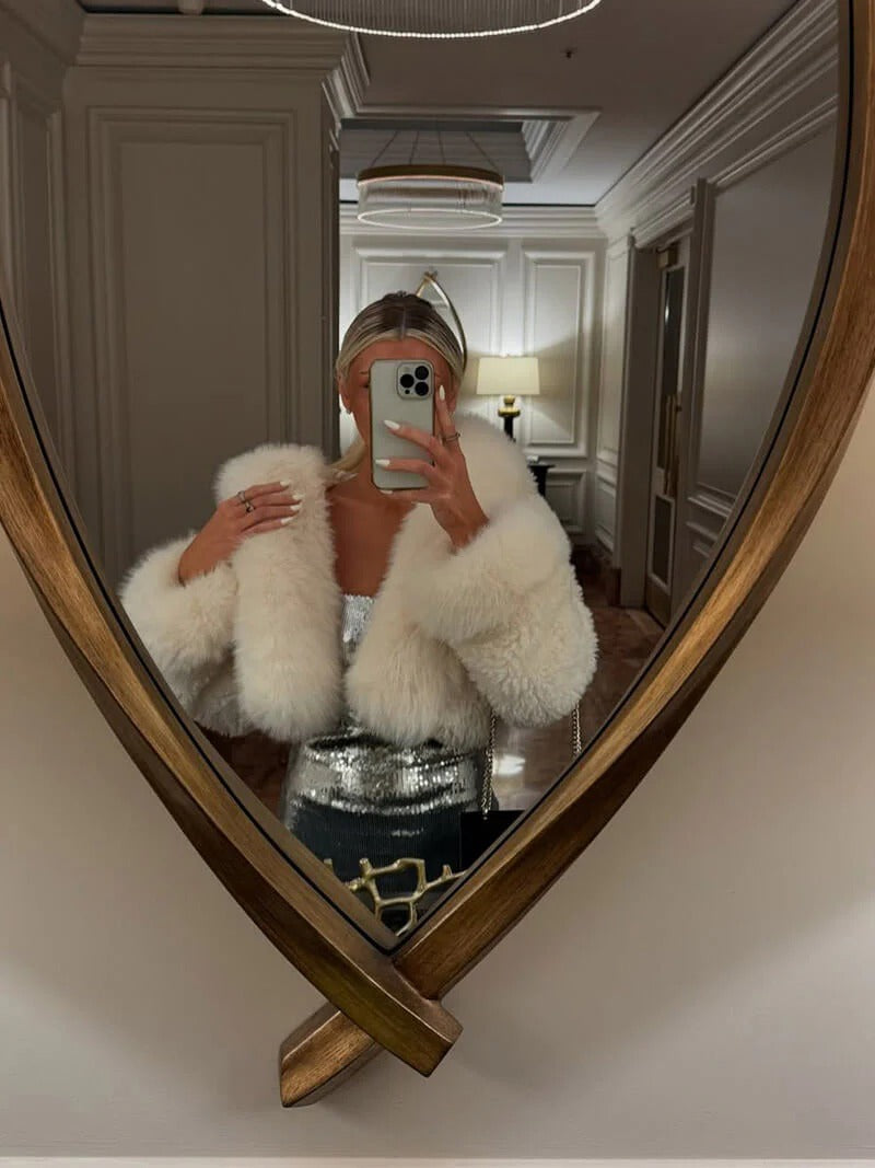 Faux Fur Oversized Hooded Coat for Women