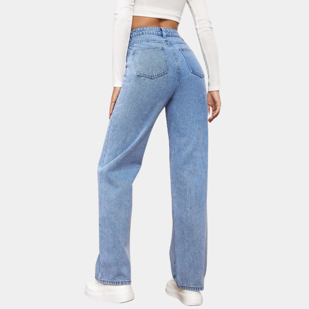 High Waisted Straight Leg Jeans for Women